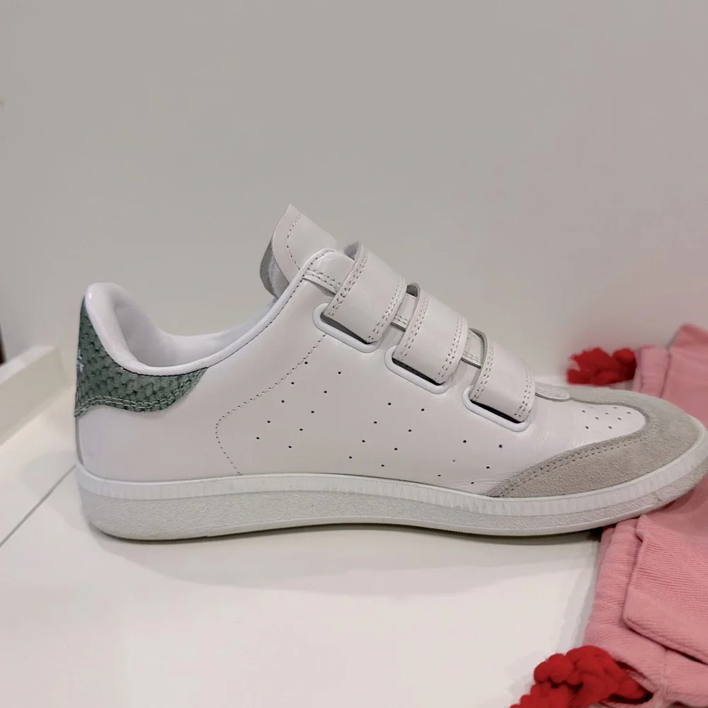Isabel Marant White and Green Sneakers - Picture 6 of 6